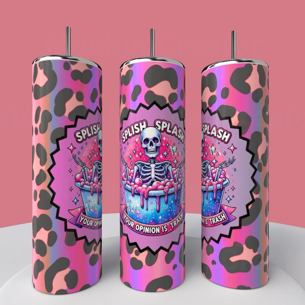 20oz OPINION IS TRASH STAINLESS STEEL SUBLIMATED TUMBLER